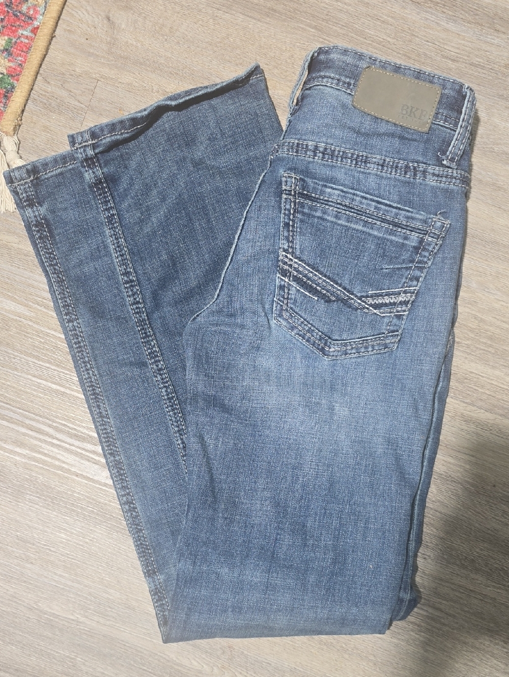 BKE Mens AIDEN Blue Flare Jeans 28X34 - Picture 5 of 8